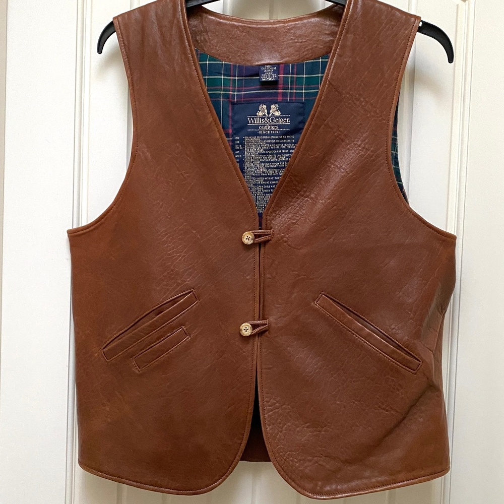 WILLIS & GEIGER LEATHER VEST excel vintage